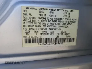 2007 Nissan Maxima 3.5 SE with VIN 1N4BA41E37C847603, listed as a Copart auction lot 43376265 with 155,415 mi miles and Salvage Title. Bid and sale history available at carsss.com. Image 12.