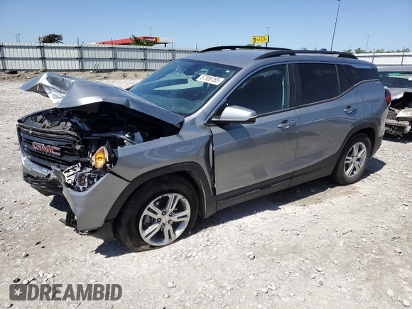 2024 GMC Terrain SLE z VIN 3GKALMEG9RL318986, wystawiony jako Copart lot #57306185 z przebiegiem 24 694 mil mil oraz Szkoda całkowita • Salvage title. Historia ofert i sprzedaży dostępna na DreamBid. Obrazek 1.
