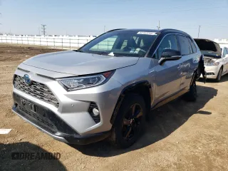 2021 Toyota RAV4 Hybrid XSE with VIN 2T3E6RFV9MW013200, listed as a Copart auction lot 52163255 with 58,336 mi miles and Salvage title. Bid and sale history available at DreamBid. Image 1.