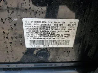 2016 Acura MDX w/Advance with VIN 5FRYD3H92GB006226, listed as a Copart auction lot 45271295 with 175,806 mi miles and Salvage Title. Bid and sale history available at carsss.com. Image 13.