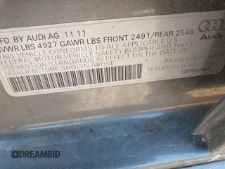 2012 Audi A4 2.0T Premium Plus with VIN WAUFFAFL3CN016553, listed as a IAAI auction lot 42137165 with 131,409 mi miles. Bid and sale history available at carsss.com. Image 9.