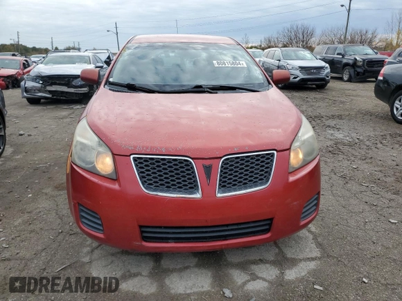 2009 Pontiac Vibe w/1SA with VIN 5Y2SP67899Z453514, listed as a Copart auction lot 80815804 with 197,292 mi miles and Salvage Title. Bid and sale history available at carsss.com. Image 5.