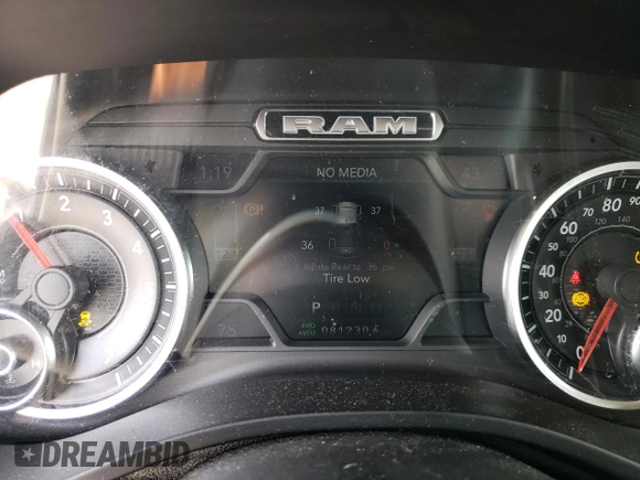 2019 Ram 1500 Big Horn/Lone Star with VIN 1C6SRFFT3KN540734, listed as a Copart auction lot 49531545 with 81,230 mi miles and Salvage Title. Bid and sale history available at carsss.com. Image 9.