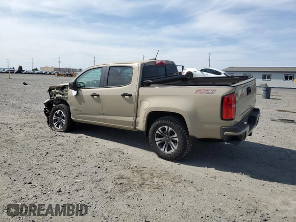 2022 Chevrolet Colorado 4WD Z71 with VIN 1GCGTDENXN1333289, listed as a Copart auction lot 59549725 with 19,583 mi miles and Salvage title. Bid and sale history available at DreamBid. Image 2.