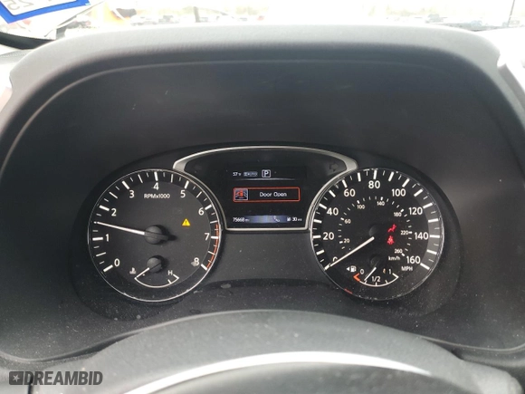 2017 Nissan Pathfinder S with VIN 5N1DR2MMXHC630016, listed as a Copart auction lot 87402884 with 75668 miles and Salvage Title. Bid and sale history available at carsss.com. Image 9.