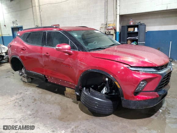 2023 Chevrolet Blazer RS with VIN 3GNKBERS1PS181978, listed as a Copart auction lot 41997755 with 26,459 mi miles and Non Repairable. Bid and sale history available at carsss.com. Image 4.