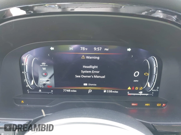 2024 Infiniti QX60 Luxe with VIN 5N1DL1FR2RC354193, listed as a IAAI auction lot 41829558 with 7,748 mi miles and . Bid and sale history available at DreamBid. Image 7.