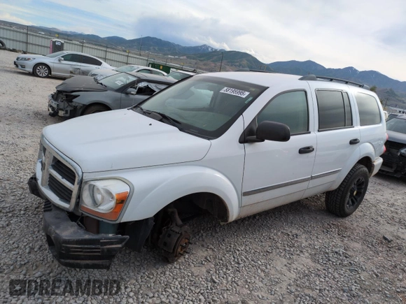 2005 Dodge Durango SLT with VIN 1D4HB48D95F529241, listed as a Copart auction lot 58195995 with 243,097 mi miles and Salvage title. Bid and sale history available at DreamBid. Image 1.