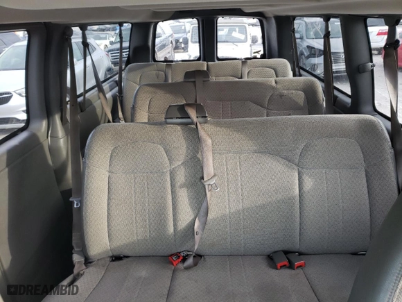2017 Chevrolet Express Passenger LT with VIN 1GAZGPFF2H1241290, listed as a Copart auction lot 80438284 with 137,221 mi miles and Salvage Title. Bid and sale history available at carsss.com. Image 10.