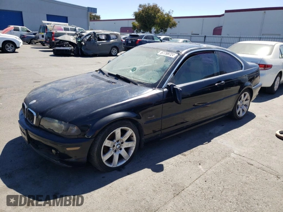 2001 BMW 3 Series 325Ci with VIN WBABN334X1JW49159, listed as a Copart auction lot 67799724 with 215,468 mi miles and Salvage Title. Bid and sale history available at carsss.com. Image 1.