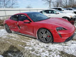 2021 Porsche Taycan 4S with VIN WP0AB2Y12MSA42674, listed as a Copart auction lot 42184295 with Not provided miles and Salvage title. Bid and sale history available at DreamBid. Image 4.