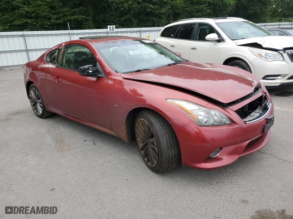 2014 Infiniti Q60 Coupe with VIN JN1CV6EL4EM130760, listed as a Copart auction lot 63277914 with NaN miles and Salvage Title. Bid and sale history available at carsss.com. Image 4.
