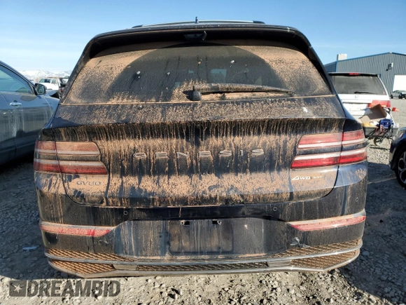 2025 Genesis GV80 Prestige with VIN KMUHEESC7SU228496, listed as a Copart auction lot 42174575 with 4,375 mi miles and Salvage Title. Bid and sale history available at DreamBid. Image 6.