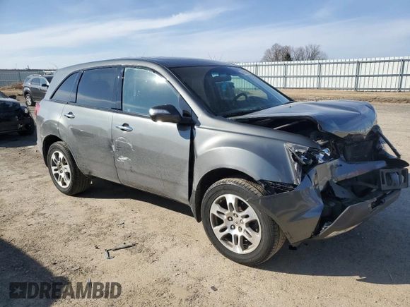 2007 Acura MDX Tech Pkg with VIN 2HNYD28327H546266, listed as a Copart auction lot 48705615 with 118,915 mi miles and Clean Title. Bid and sale history available at carsss.com. Image 4.