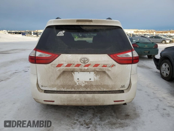 2017 Toyota Sienna LE with VIN 5TDJZ3DC2HS183152, listed as a Copart auction lot 88804605 with 221,348 mi miles and Salvage Title. Bid and sale history available at carsss.com. Image 6.