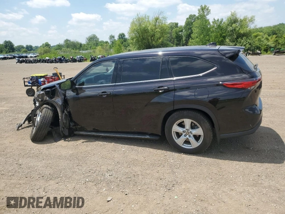 2020 Toyota Highlander L with VIN 5TDCZRBH3LS001963, listed as a Copart auction lot 64033055 with 44,918 mi miles and Salvage title. Bid and sale history available at DreamBid. Image 2.