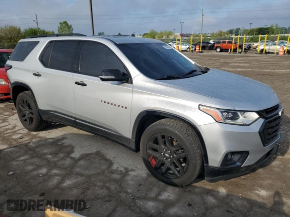 2018 Chevrolet Traverse Premier z VIN 1GNEVJKWXJJ280737, wystawiony jako Copart lot #55680005 z przebiegiem 83 098 mil mil oraz Szkoda całkowita • Salvage title. Historia ofert i sprzedaży dostępna na DreamBid. Obrazek 4.