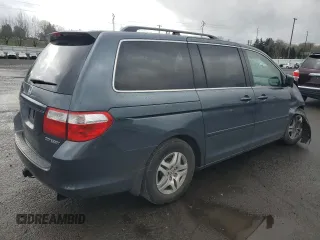 2005 Honda Odyssey EX-L with VIN 5FNRL38695B018174, listed as a Copart auction lot 45573885 with 207,393 mi miles and Salvage Title. Bid and sale history available at carsss.com. Image 3.