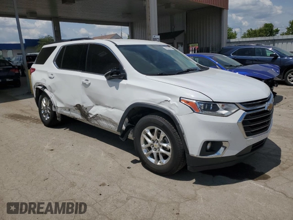 2020 Chevrolet Traverse LT Cloth with VIN 1GNERGKW1LJ129764, listed as a Copart auction lot 58945085 with 90,043 mi miles and Salvage title. Bid and sale history available at DreamBid. Image 4.