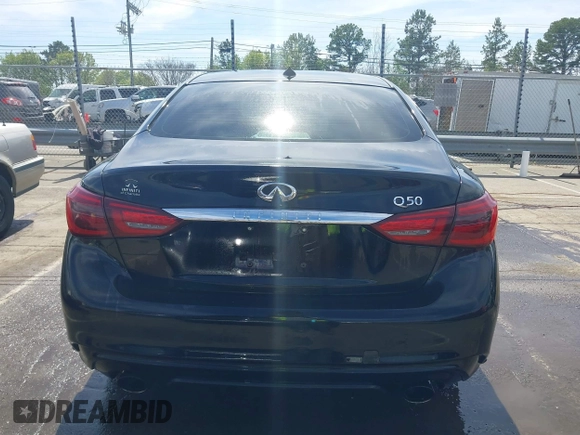 2018 Infiniti Q50 3.0t LUXE with VIN JN1EV7AP2JM351176, listed as a IAAI auction lot 41837214 with 125,535 mi miles. Bid and sale history available at carsss.com. Image 16.