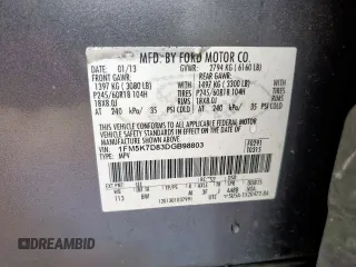 2013 Ford Explorer XLT z VIN 1FM5K7D83DGB98803, wystawiony jako Copart lot #60114395 z przebiegiem 148 767 mil mil oraz Szkoda całkowita • Salvage title. Historia ofert i sprzedaży dostępna na DreamBid. Obrazek 12.