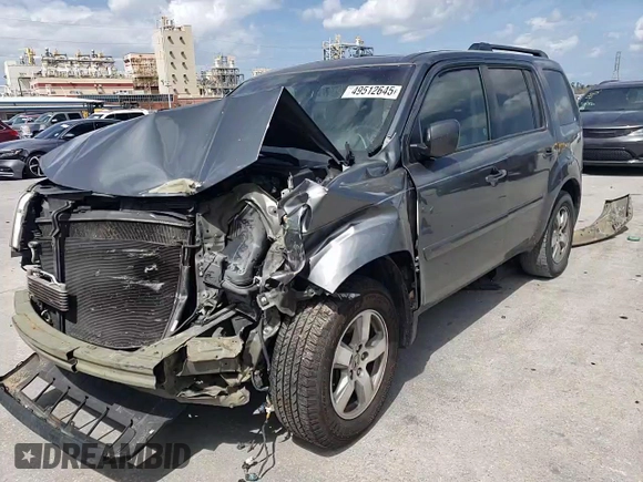 2011 Honda Pilot EX-L with VIN 5FNYF3H65BB034726, listed as a Copart auction lot 49512645 with Not Provided miles and Salvage Title. Bid and sale history available at carsss.com. Image 11.