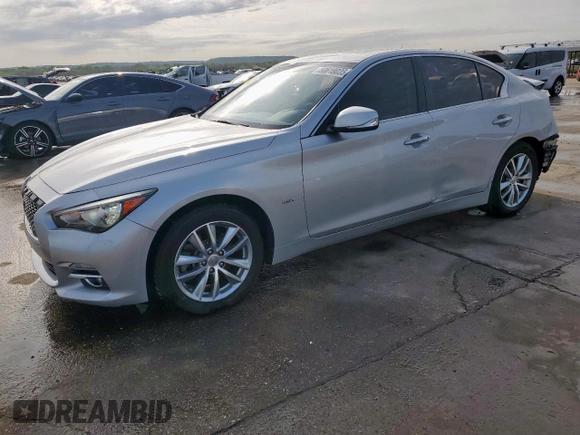 2016 Infiniti Q50 2.0t Premium with VIN JN1CV7AP3GM202596, listed as a Copart auction lot 50618035 with 135,679 mi miles and Salvage Title. Bid and sale history available at carsss.com. Image 1.