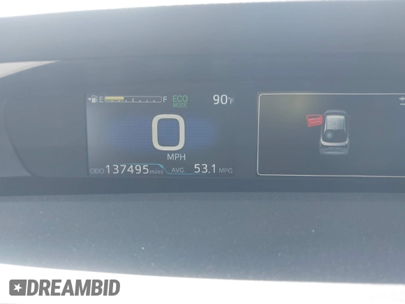 2021 Toyota Prius L Eco with VIN JTDKAMFU6M3141392, listed as a IAAI auction lot 42317866 with 137,495 mi miles and . Bid and sale history available at DreamBid. Image 14.