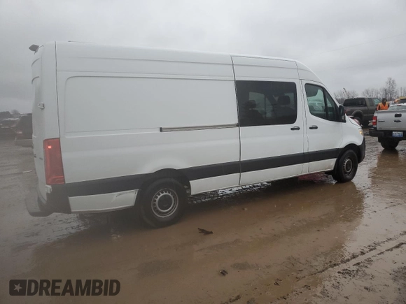 2023 Mercedes-Benz Sprinter Cargo with VIN W1Y4NCHY8PT121099, listed as a Copart auction lot 80552444 with 50,805 mi miles and Non Repairable. Bid and sale history available at carsss.com. Image 3.