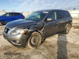 2015 Nissan Pathfinder S z VIN 5N1AR2MM7FC602352, wystawiony jako Copart lot #44190125 z przebiegiem 107 509 mil mil oraz Szkoda całkowita • Salvage title. Historia ofert i sprzedaży dostępna na DreamBid. Obrazek 1.