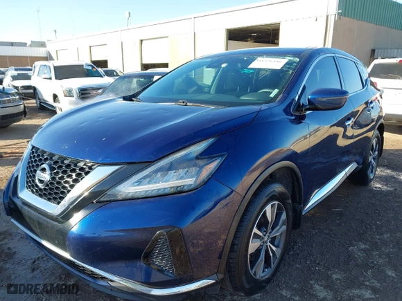 2020 Nissan Murano S with VIN 5N1AZ2AJ3LN152063, listed as a IAAI auction lot 41376186 with 85,022 mi miles. Bid and sale history available at carsss.com. Image 6.
