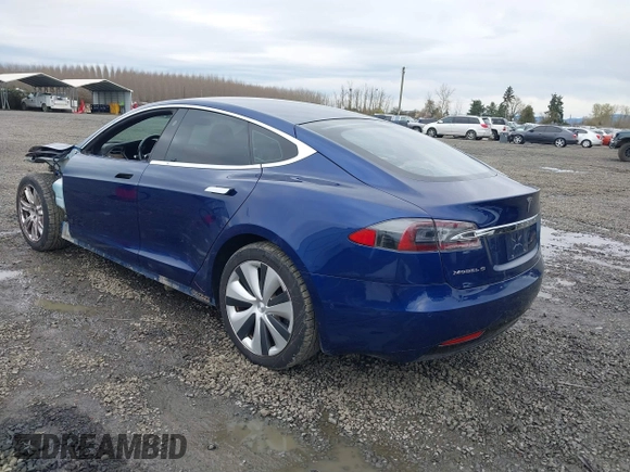 2017 Tesla Model S 100D with VIN 5YJSA1E25HF184502, listed as a IAAI auction lot 41834310 with 92,887 mi miles and . Bid and sale history available at DreamBid. Image 3.