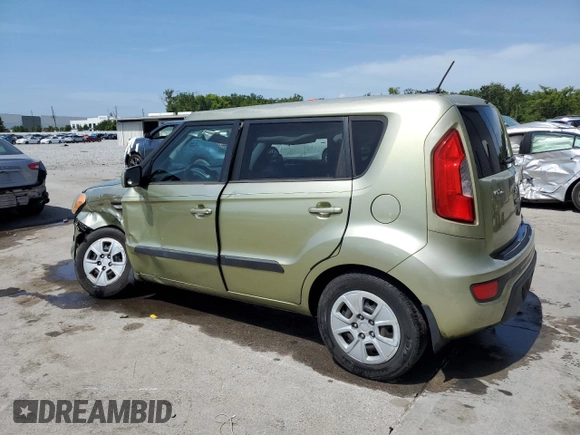 2013 Kia Soul with VIN KNDJT2A59D7614446, listed as a Copart auction lot 53875275 with 131,141 mi miles and Salvage Title. Bid and sale history available at DreamBid. Image 2.