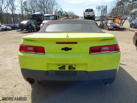 2015 Chevrolet Camaro LT with VIN 2G1FD3D36F9148181, listed as a IAAI auction lot 41751267 with 159,668 mi miles. Bid and sale history available at carsss.com. Image 15.