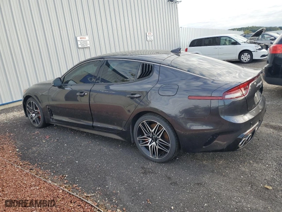 2022 Kia Stinger GT1 with VIN KNAE45LC6N6111103, listed as a Copart auction lot 71642794 with 64,497 mi miles and Salvage Title. Bid and sale history available at carsss.com. Image 2.