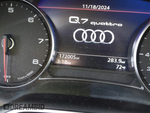 2017 Audi Q7 Premium Plus with VIN WA1LAAF78HD041060, listed as a IAAI auction lot 40892654 with 172,005 mi miles and . Bid and sale history available at DreamBid. Image 7.