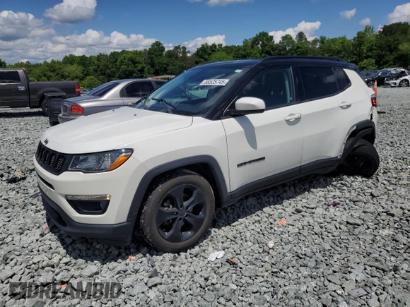 2021 Jeep Compass Altitude with VIN 3C4NJCBB4MT587380, listed as a Copart auction lot 56525745 with 83,003 mi miles and Salvage title. Bid and sale history available at DreamBid. Image 1.