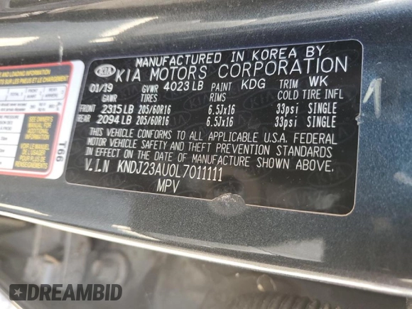 2020 Kia Soul LX with VIN KNDJ23AU0L7011111, listed as a Copart auction lot 50164895 with 121,358 mi miles and Salvage Title. Bid and sale history available at carsss.com. Image 13.