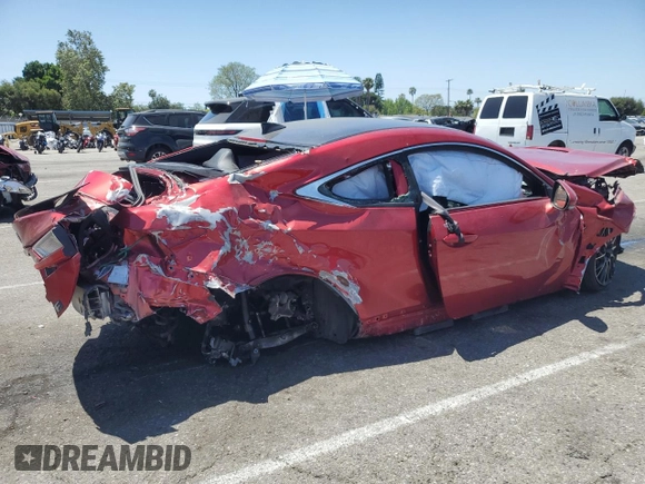 2015 Lexus RC F with VIN JTHHP5BC9F5002777, listed as a Copart auction lot 58022575 with 98,235 mi miles and Salvage title. Bid and sale history available at DreamBid. Image 3.