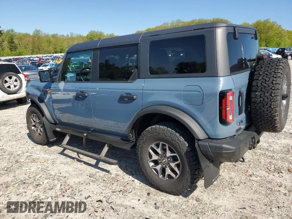 2023 Ford Bronco with VIN 1FMEE5DH2PLB00979, listed as a Copart auction lot 56652305 with 31,653 mi miles and Salvage title. Bid and sale history available at DreamBid. Image 2.