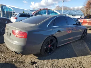 2013 Audi S8 with VIN WAUD2AFD6DN019900, listed as a Copart auction lot 79834204 with 97,396 mi miles and Clean Title. Bid and sale history available at carsss.com. Image 3.