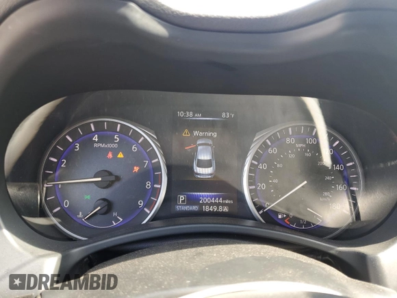 2015 Infiniti Q50 with VIN JN1BV7AR1FM391129, listed as a Copart auction lot 55142665 with 200,444 mi miles and Salvage title. Bid and sale history available at DreamBid. Image 9.