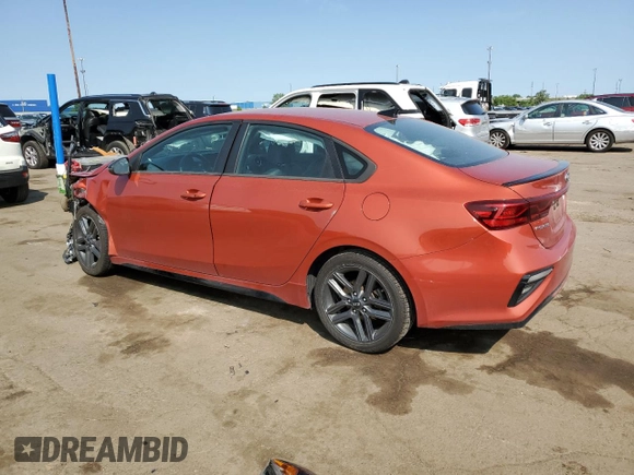 2021 Kia Forte GT-Line with VIN 3KPF34AD3ME385545, listed as a Copart auction lot 59263915 with 35,763 mi miles and Clean title. Bid and sale history available at DreamBid. Image 2.