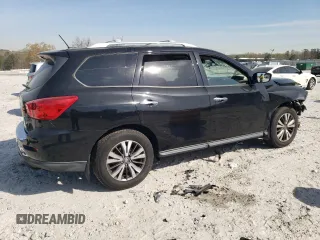 2017 Nissan Pathfinder Platinum with VIN 5N1DR2MN1HC667254, listed as a Copart auction lot 51068635 with 104,460 mi miles and Salvage Title. Bid and sale history available at carsss.com. Image 3.