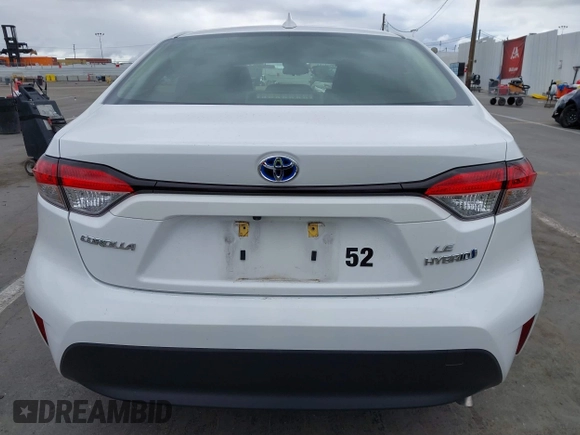 2023 Toyota Corolla Hybrid LE with VIN JTDBCMFE3PJ010097, listed as a IAAI auction lot 41786656 with 50,775 mi miles. Bid and sale history available at carsss.com. Image 16.