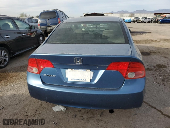 2007 Honda Civic Sdn LX with VIN JHMFA16557S002873, listed as a Copart auction lot 84623554 with 199,929 mi miles and Salvage Title. Bid and sale history available at carsss.com. Image 6.