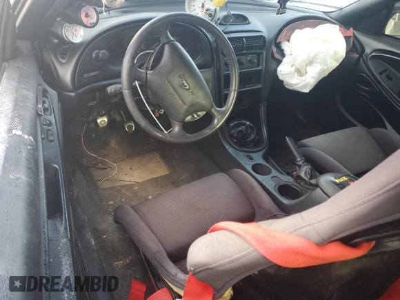 1995 Ford Mustang GT with VIN 1FALP42T2SF181843, listed as a Copart auction lot 46025335 with 65,235 mi miles and Salvage title. Bid and sale history available at DreamBid. Image 8.
