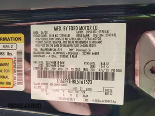 2020 Ford Mustang EcoBoost with VIN 1FA6P8TH8L5161523, listed as a IAAI auction lot 41762189 with 100,287 mi miles. Bid and sale history available at carsss.com. Image 9.