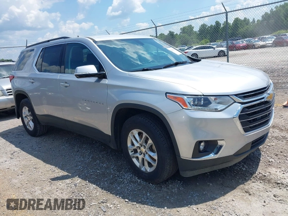 2019 Chevrolet Traverse LT Cloth with VIN 1GNERGKW6KJ274300, listed as a IAAI auction lot 42422694 with 100,232 mi miles and . Bid and sale history available at DreamBid. Image 1.
