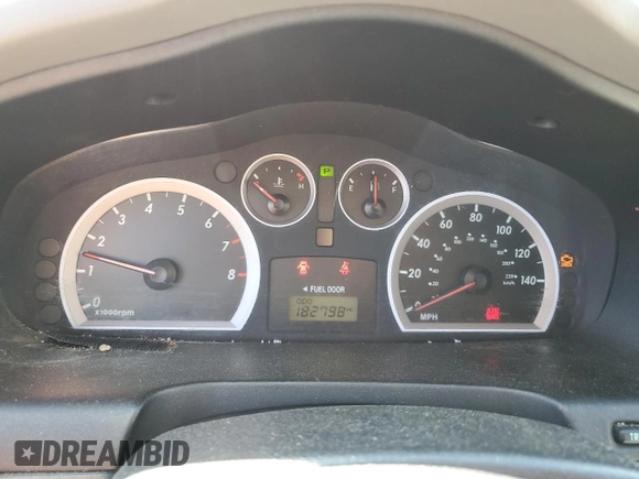 2005 Hyundai Santa Fe GLS with VIN KM8SC73D35U975899, listed as a Copart auction lot 56174615 with 182,798 mi miles and Salvage title. Bid and sale history available at DreamBid. Image 9.